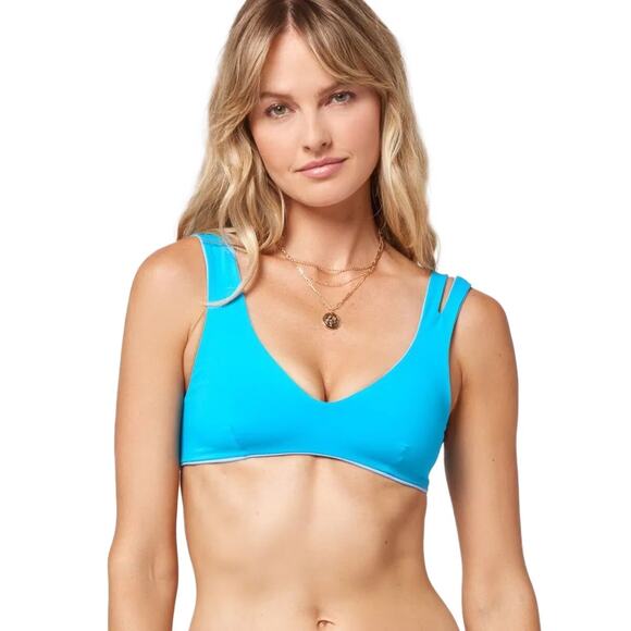 L Space One Wave Reversible Bikini Top Blue/Turquoise M NWT - Picture 12 of 12